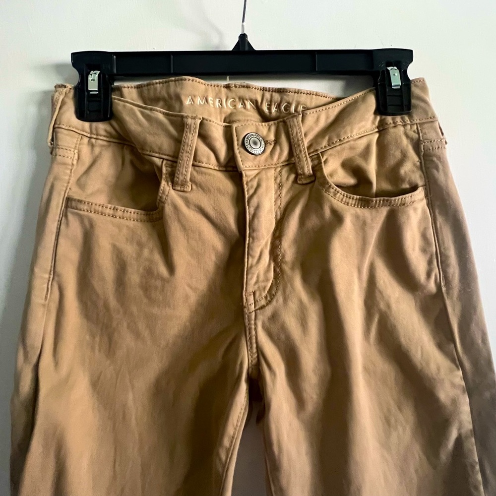 American Eagle High Waisted Kahki Skinny Jean Jeggings | Size 4 Short